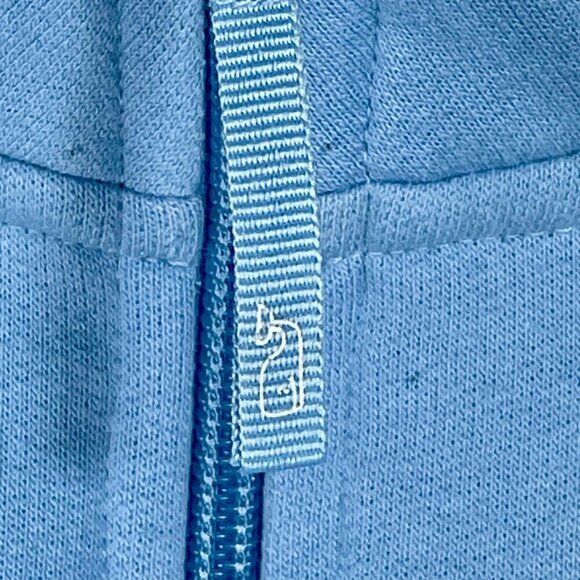 Vineyard Vines Cotton Blend Blue Quarter-Zip Pullover Whale Sweatshirt Womens M - Picture 9 of 12